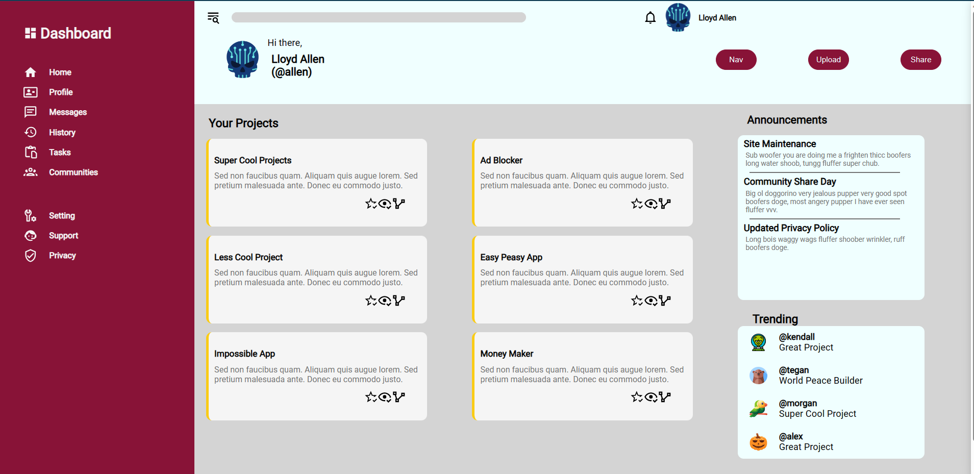Admin Dashboard